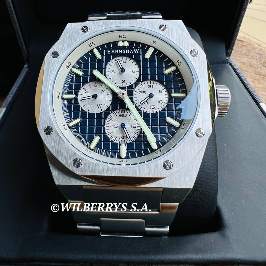 ***must see*** rrp: R7,500.00 THOMAS EARNSHAW ELITIST PANDA STEEL CHRONO LIMITED EDITION WATCH NEW