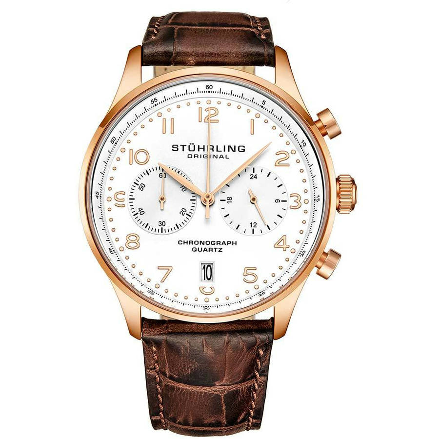 wow!! rrp R6,999.00 STUHRLING ORIGINAL® Men`s MONACCO GR Leather CHRONOGRAPH Watch NEW