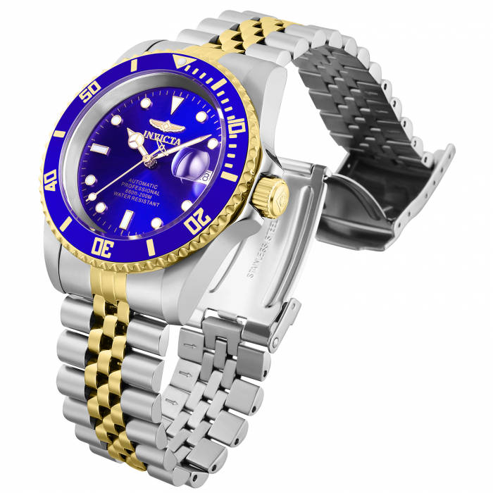 wow!! rrp R6,999.00 INVICTA MEN`S Automatic 42mm Smurf Blue Two Tone Jubilee Bracelet 200m BRAND NEW