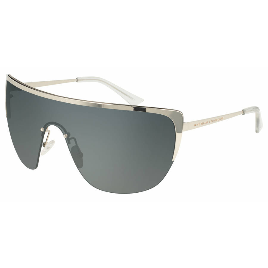 must see!! PRIVE REVAUX JANET x Olivia Culpo / Smoke Gunmetal Oversized Shield Sunglasses *GENUINE*