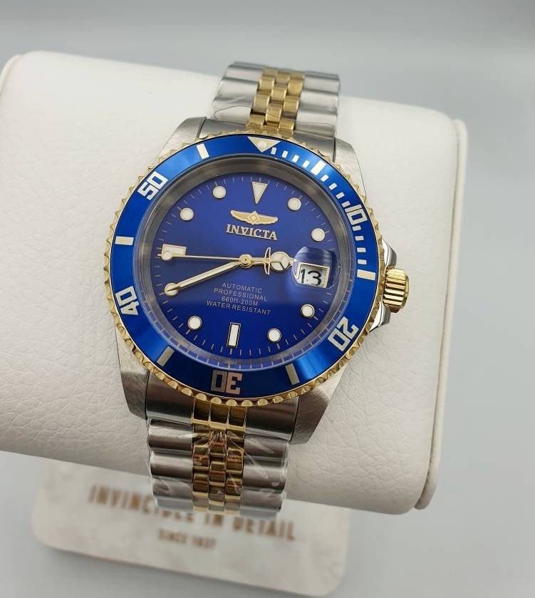 wow!! rrp R6,999.00 INVICTA MEN`S Automatic 42mm Smurf Blue Two Tone Jubilee Bracelet 200m BRAND NEW