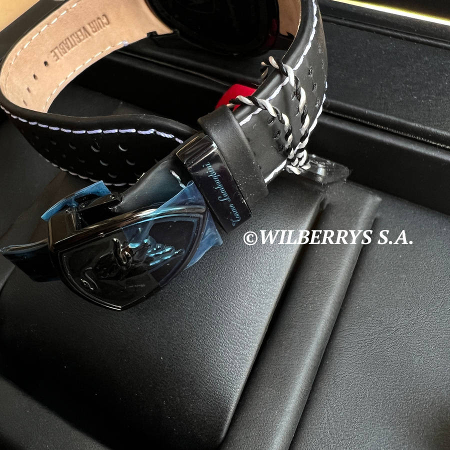 rrp R35,000.00 Tonino Lamborghini Men`s SPYDER BLACK/WHITE Chrono Watch NEW 100% GENUINE