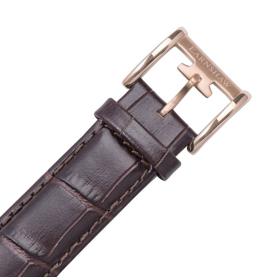 ***must see*** rrp: R6,500.00 THOMAS EARNSHAW Men`s DOUBLE RETROGRADE  COGNAC SWEEP SEC WATCH NEW