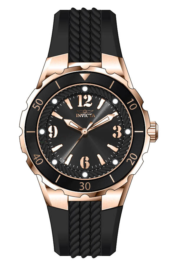 **beautiful** R5,999.00 INVICTA Women`s SPORT Black Rose Gold Silicone Watch BRAND NEW