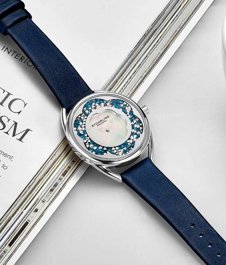 ****MUST SEE*** R5,999.00 STUHRLING ORIGINAL® Women`s  Floral Crystal Float Watch