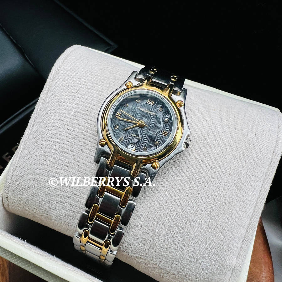 NEW RRP R8600.00 Krug Baumen Women`s Marquis 18ct Gold Plated Waved Dial Watch NEW