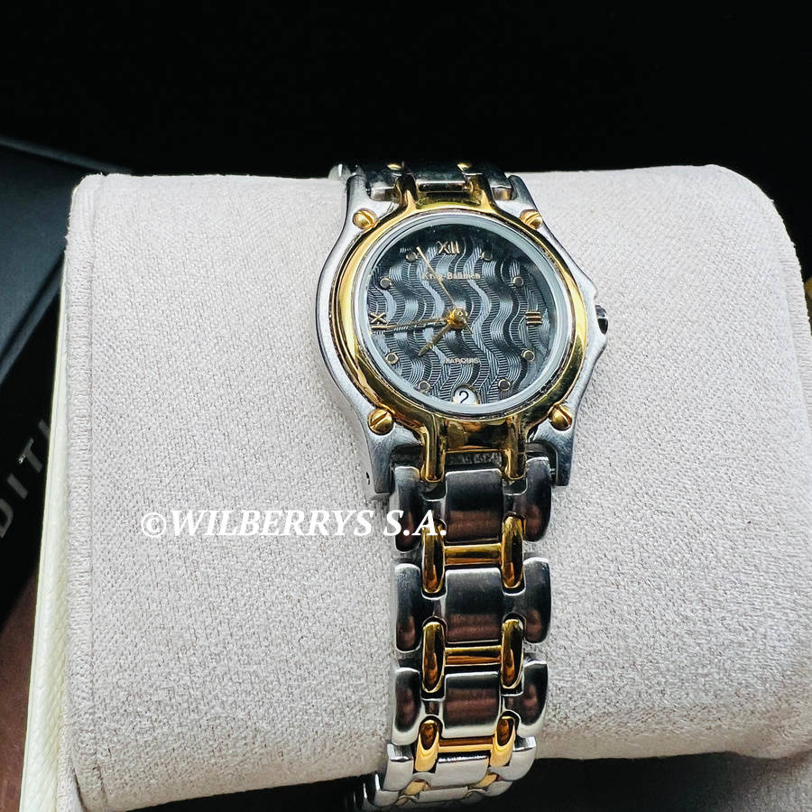 NEW RRP R8600.00 Krug Baumen Women`s Marquis 18ct Gold Plated Waved Dial Watch NEW