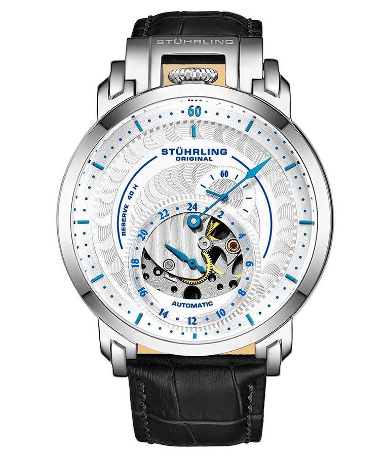 wow retails@ R13,999.00 STUHRLING ORIGINAL® Men`s SAVOY AUTOMATIC Reserve Leather Watch NEW