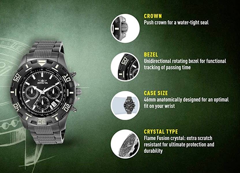 wow!! rrp R7,999.00 INVICTA Men`s CARBON RACER Chronograph Steel Bracelet Watch NEW