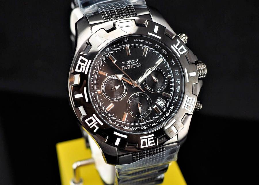 wow!! rrp R7,999.00 INVICTA Men`s CARBON RACER Chronograph Steel Bracelet Watch NEW