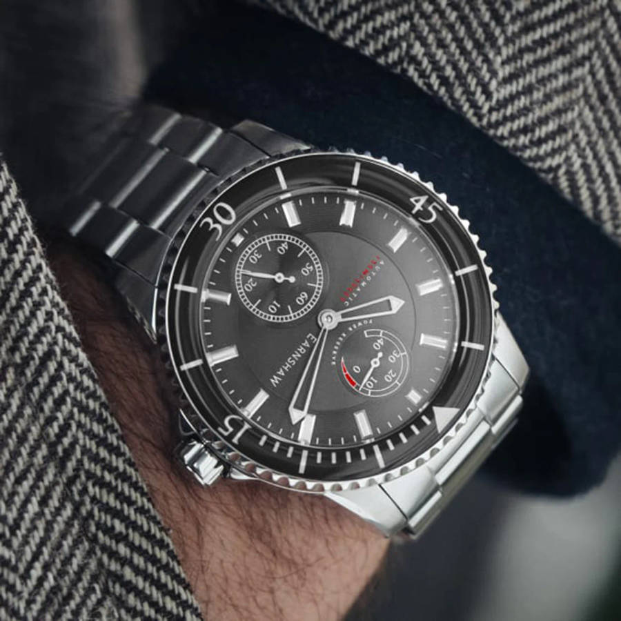 LOOK!! rip: R14,200.00 THOMAS EARNSHAW mens Hawke Power Reserve Slate Grey Watch brand new!!