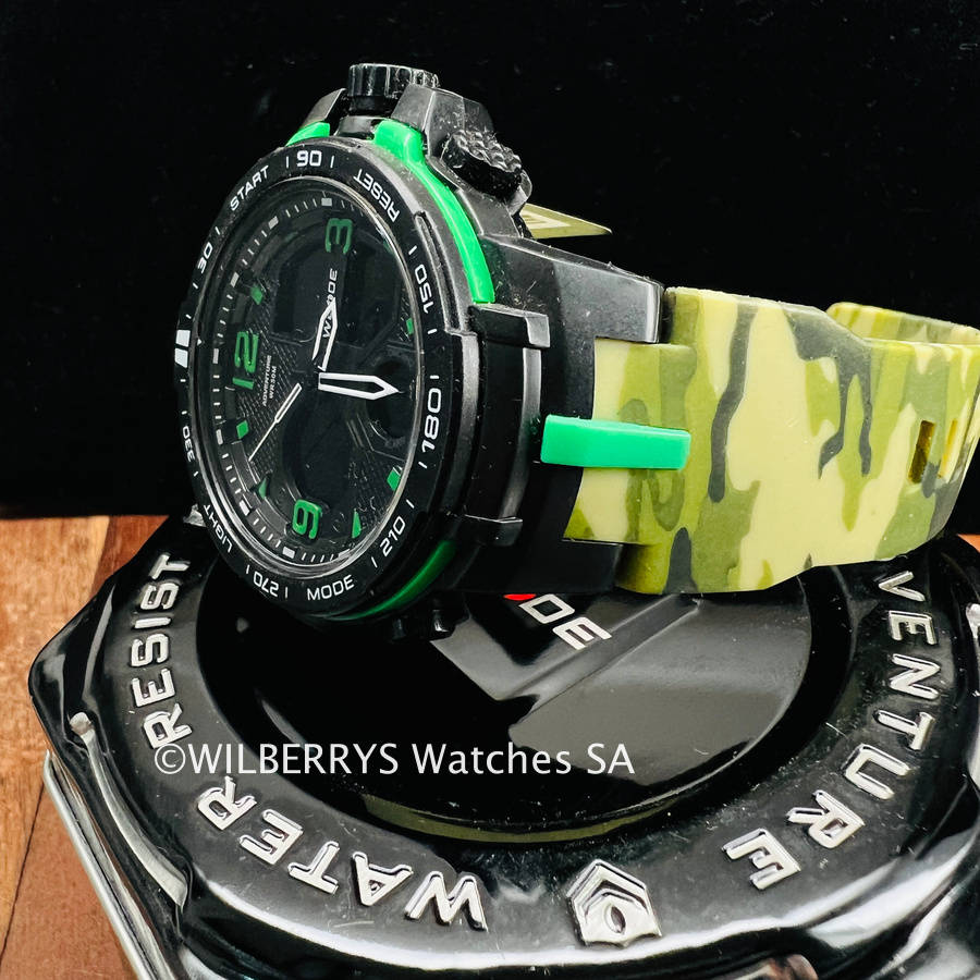 WEIDE Men`s SHOCK PROOF MUD GATOR 45mm Black/Camo Watch BRAND NEW official SA store