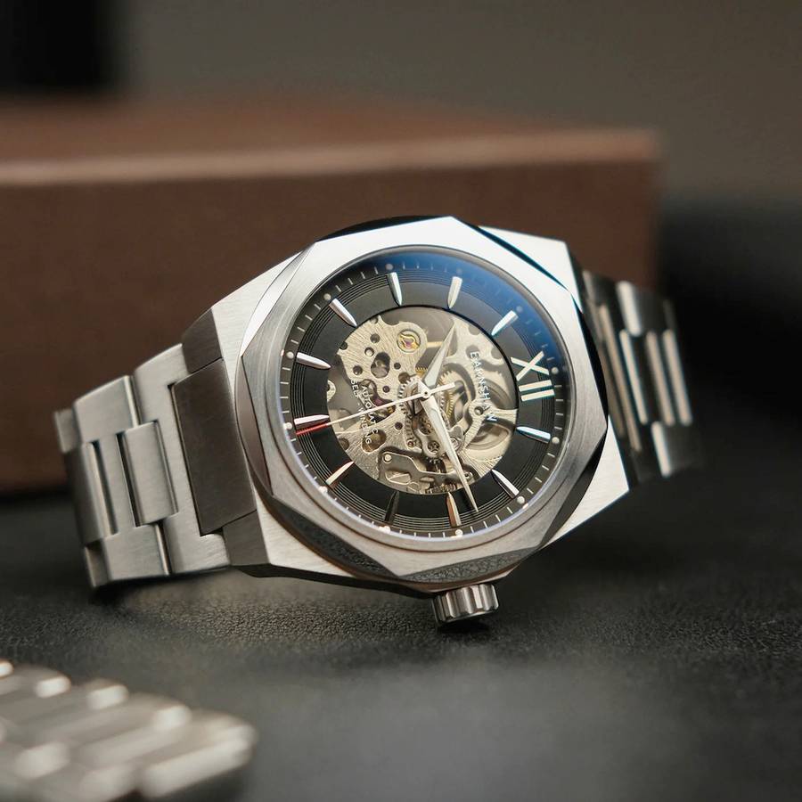 LOOK!! rip: R9,200.00 THOMAS EARNSHAW CLARK SKELETON AUTOMATIC Storm Black Watch