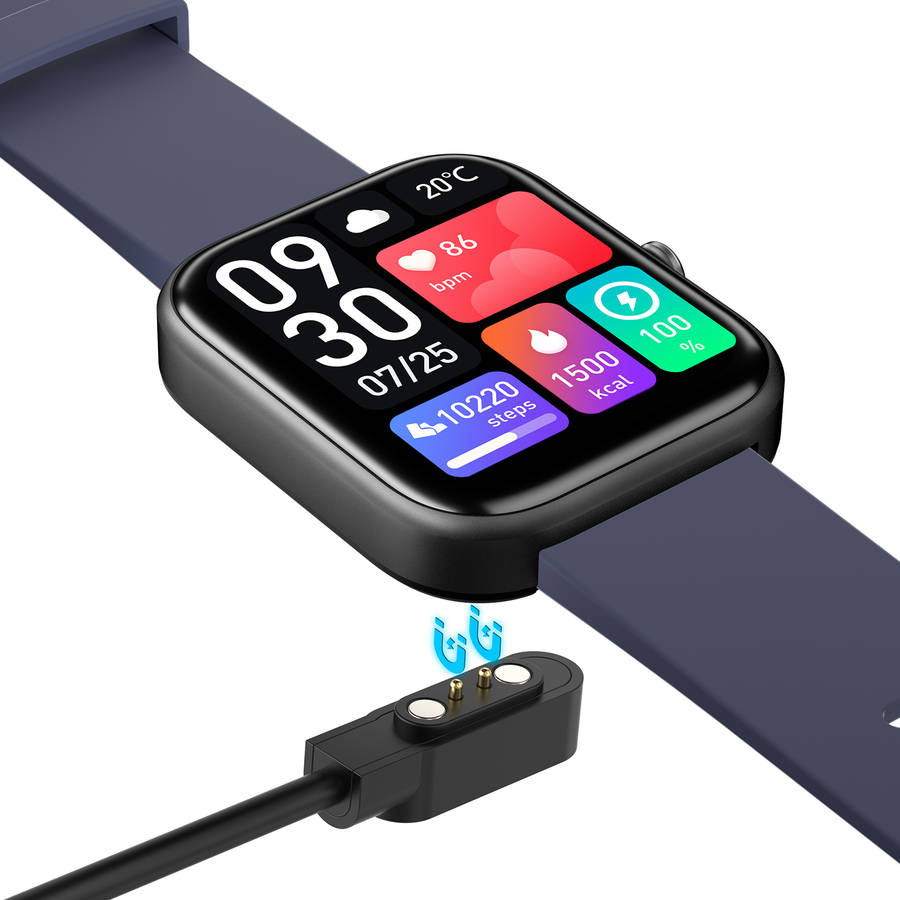 rrp: R2,500.00 T&F LONDON the TOMMI smart watch | Sugar, Bluetooth calling, health!! black/blue