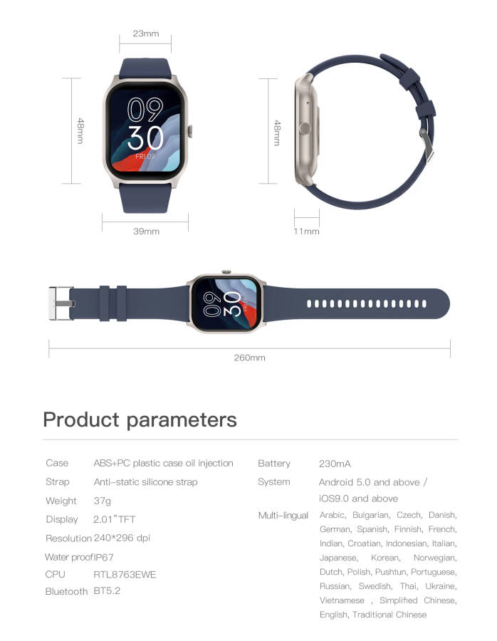 rrp: R2,500.00 NORTH EDGE Wrist Ready NL77 Bluetooth Smart Watch Gold