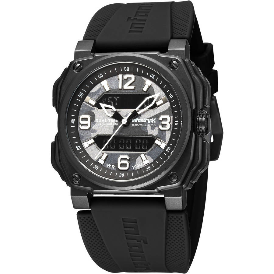 ***ultimate pilot watch** R10499.00 REVOLUTION® Men`s Desert Eagle 316L Black Dual Time Watch NEW