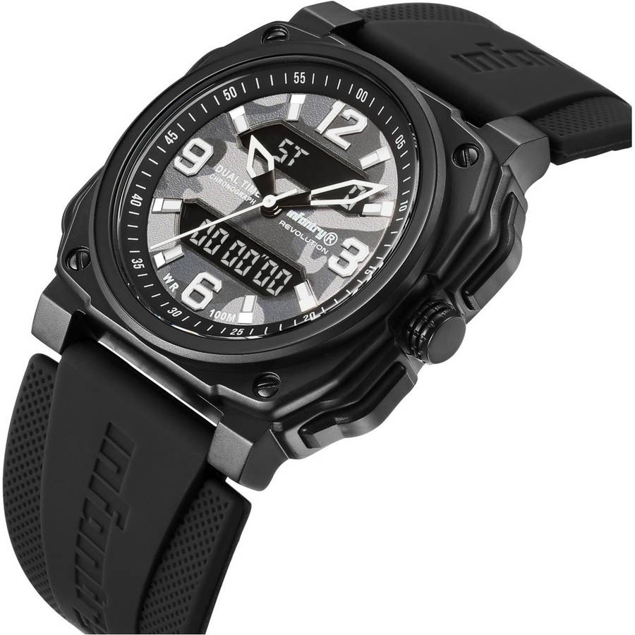 ***ultimate pilot watch** R10499.00 REVOLUTION® Men`s Desert Eagle 316L Black Dual Time Watch NEW