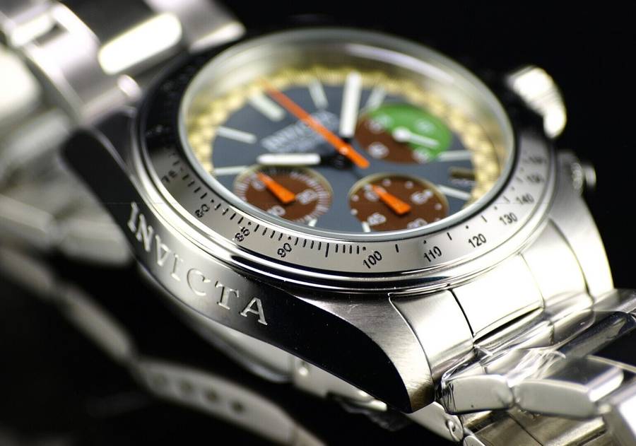 must see!! Invicta Men Dakar Multi Colour Rare 40mm Chronograph Watch brand new