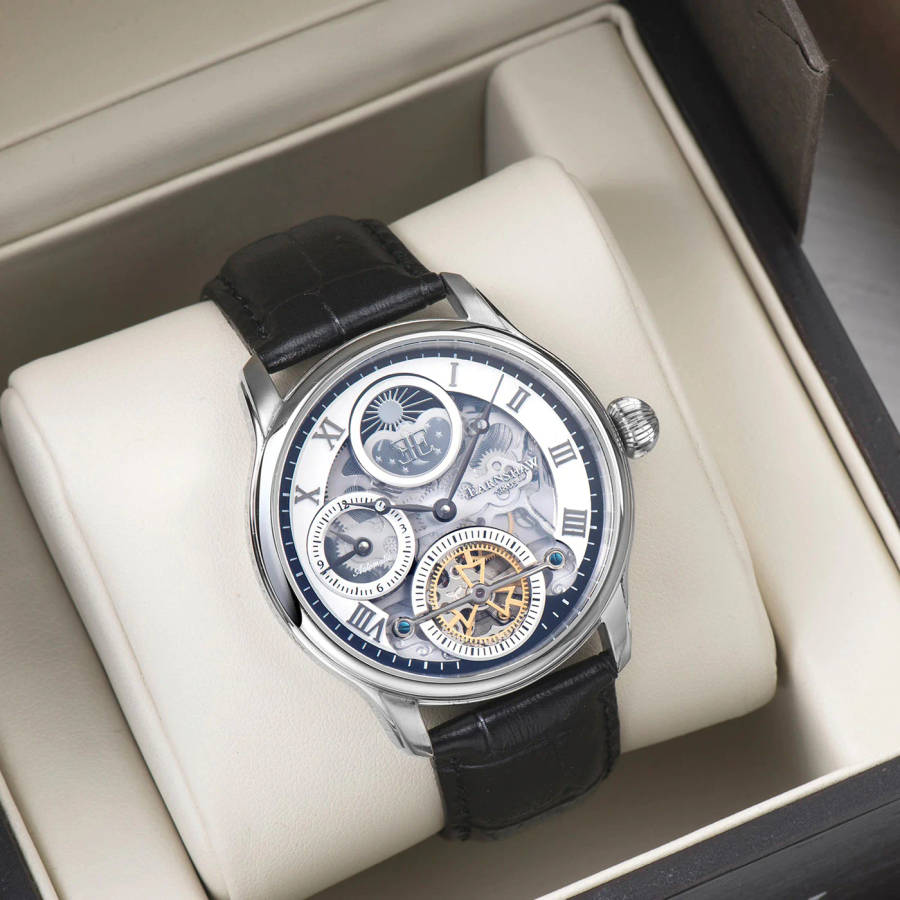 ***must see*** rrp: R8,200.00 THOMAS EARNSHAW AUTOMATIC LONGITUDE SHADOW DUAL TIME NEW