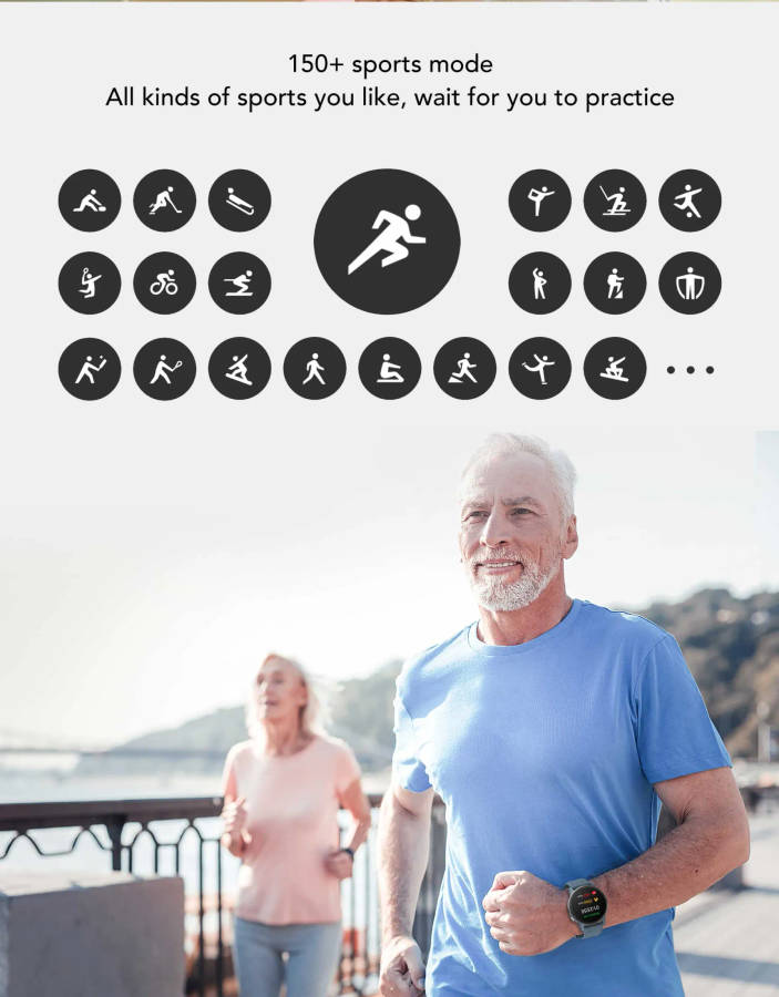 R1,900.00 NORTH EDGE Ultima Bluetooth ECG Glucose Smart Watch!! SLEEK BLACK