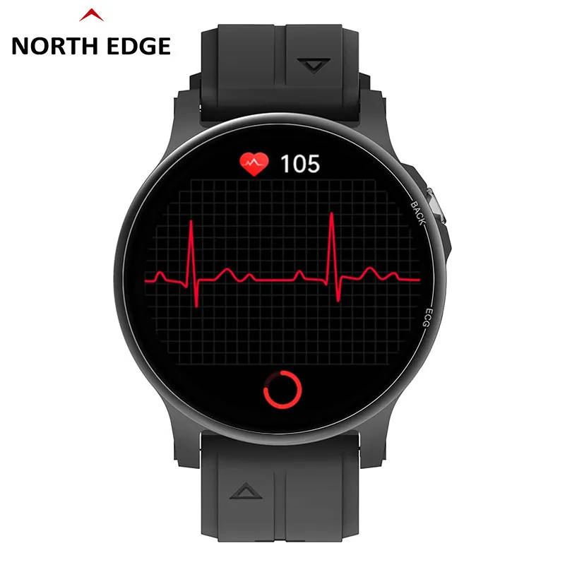 R1,900.00 NORTH EDGE Ultima Bluetooth ECG Glucose Smart Watch!! SLEEK BLACK