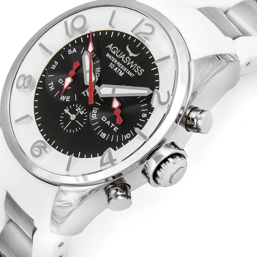 new RRP $1000 Aquaswiss Men's Trax 5H Ice Cream Chronograph Swiss Watch