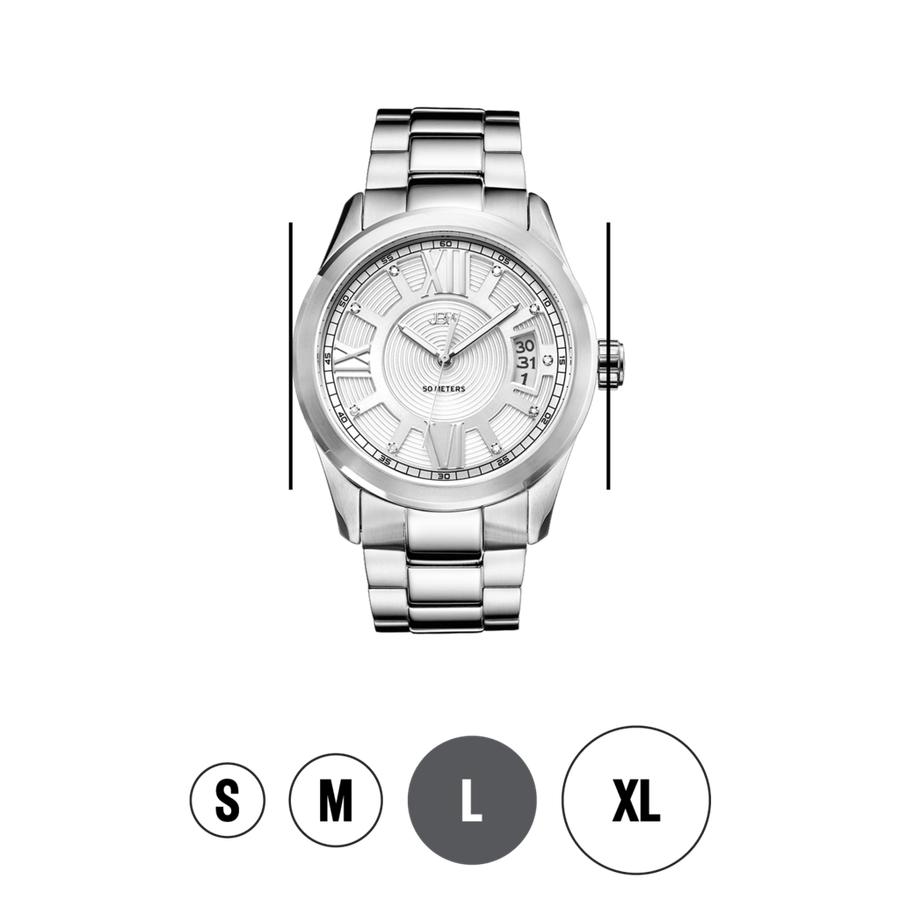 Retail @ R8,449.35 JBW Men's Bond Diamond With Carat 0.09 ctw Stainless Steel 9 Diamond Watch