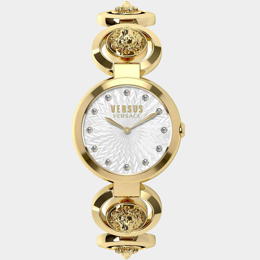 Retail: R6102.50 VERSACE Women's Champs De Eluise Gold Plated Watch NEW IN BOX