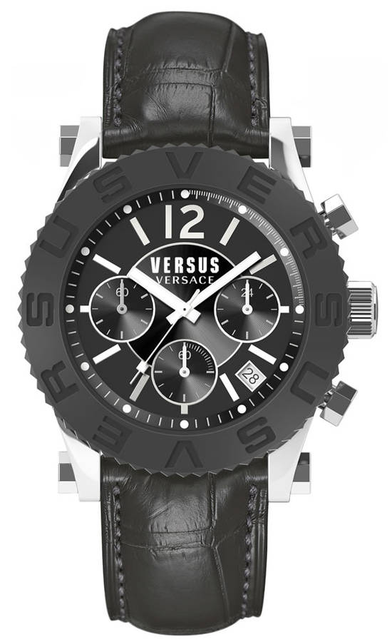 Retail @ R6,999.00*** VERSUS BY VERSACE Men's Madison 42mm Leather Chronograph Watch BRAND NEW