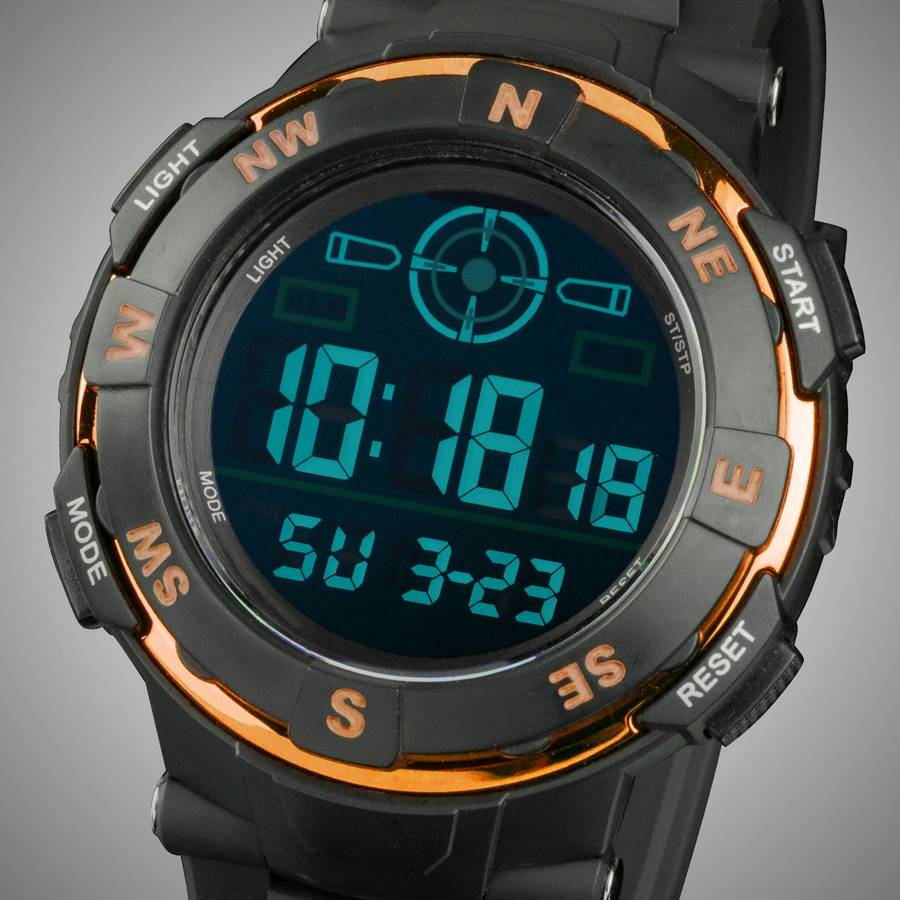 INFANTRY MILITARY CO. Border Digital Silicon Watch Brand new BOXED, FULLY LOADED!