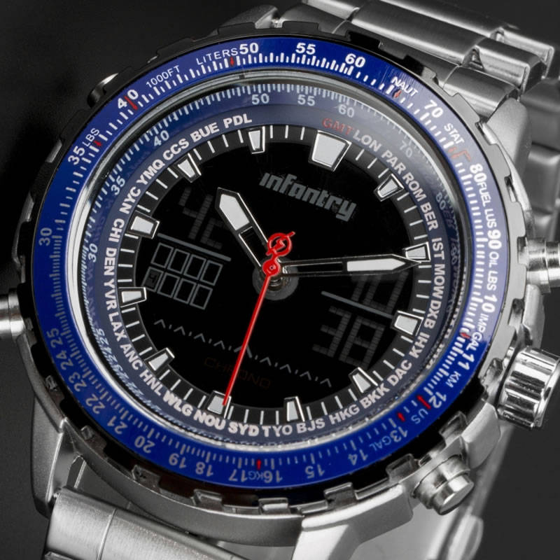 INFANTRY MILITARY CO. Aviation Cockpit Blue Watch Brand new BOXED, FULLY LOADED!