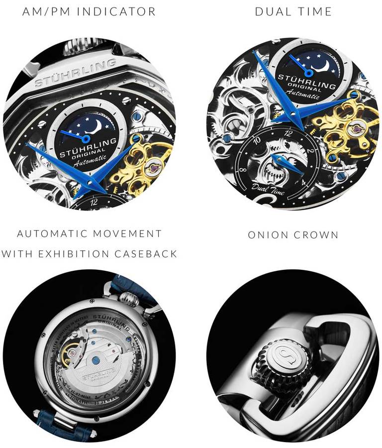 Retail: R9,999.00 STUHRLING ORIGINAL® Men's MODENA SUPREME MASTER Automatic Watch