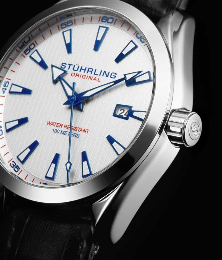 Retail: R6,999.00 STUHRLING ORIGINAL MEN'S FORTE CLASSIC 42MM STEEL WATCH NEW!!