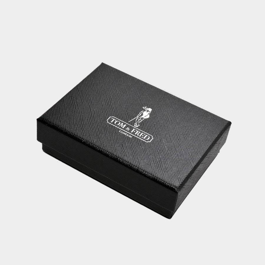 TOM & FRED London® Premium Genuine Leather British Racing Number 59 Tribute Wallet MIDNIGHT BLUE