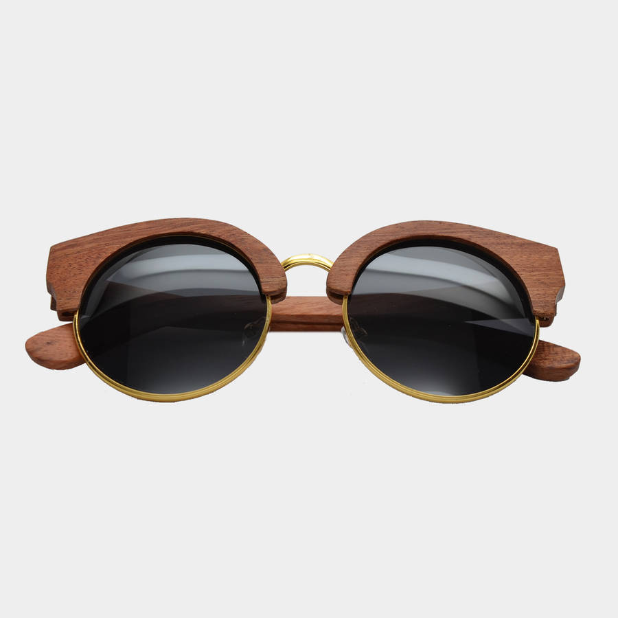 ***R3,999.00 @ retail**** TOM & FRED London GOOSE Walnut Metal & Wood Sunglasses **Brand new**