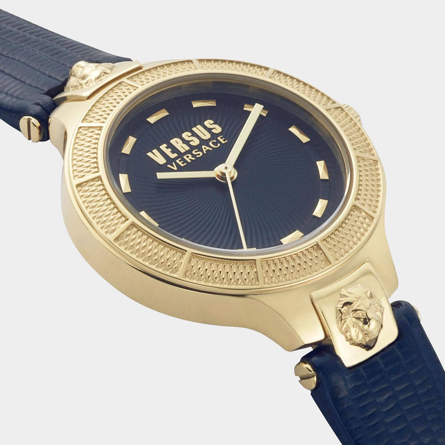 Retail: R6499,99 VERSACE Women's Versus Claremont Blue Leather Watch BRAND NEW