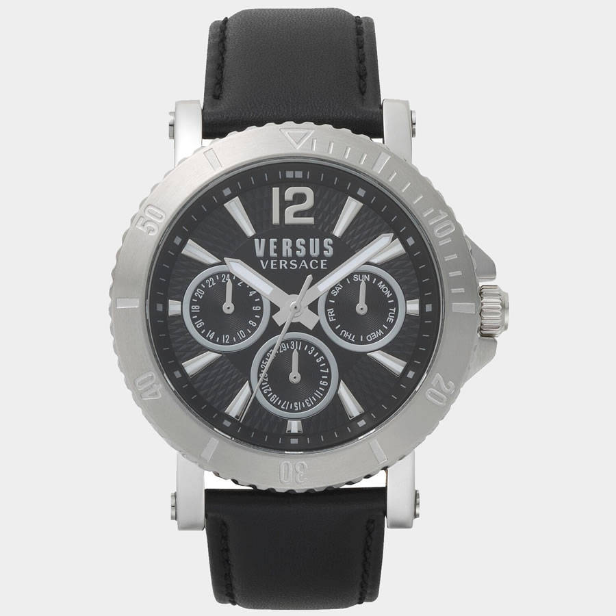 Retail: R8,299.00 VERSACE Men's Steenburg Butter-Soft Genuine Leather Watch BRAND NEW