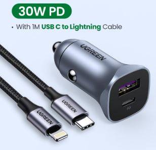 Ugreen 30w Car Dual Port Charger