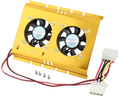 Hard Disk Cooler fan Alluninium x 2 fan