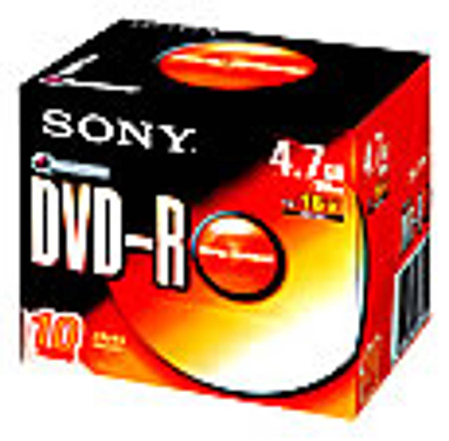 SONY DVD-R 16X4.7GB  JEWEL CASE