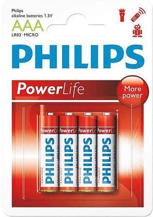 Philips Power Life 4 x AAA Size