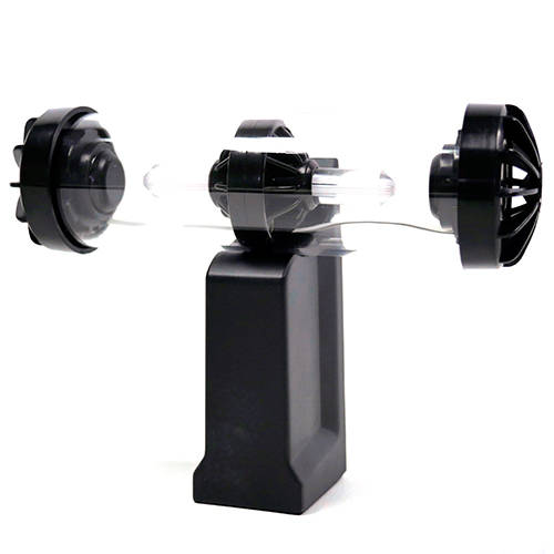 UniQue Transparent Tube Blue LED Light Stereo Speaker- Tempered Glass Tube Cabinet Illuminated Bl...