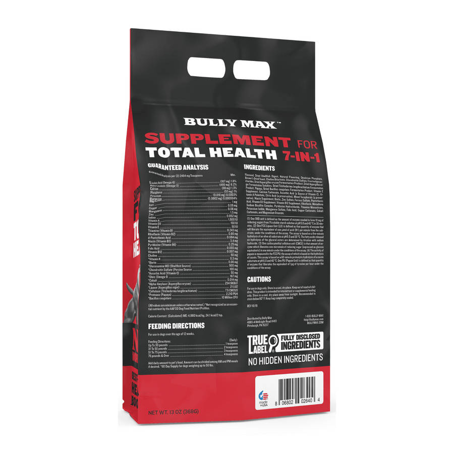 Bully Max Total Health powder 7 in 1 - Health and Immunity supplement