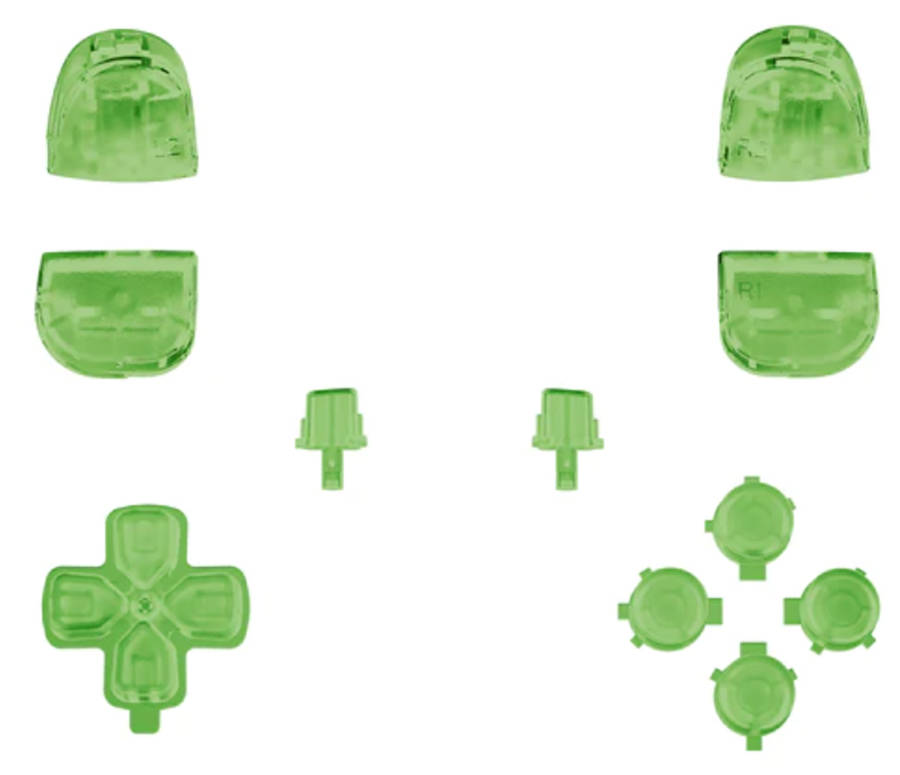 PS5 Dualsense Controller Full Button Set Clear Green BDM-020