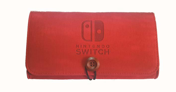 Nintendo Switch Slim Protector Pouch with 5 Games Memory Card Holders Red