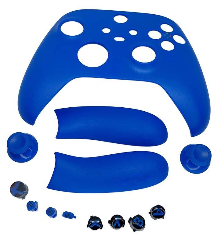 XBOX Series S/X Controller Front Faceplate With Side Rails and Buttons Blue