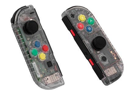 Switch Joy-con Left and Right Replacement Case Set Clear Transparent Black