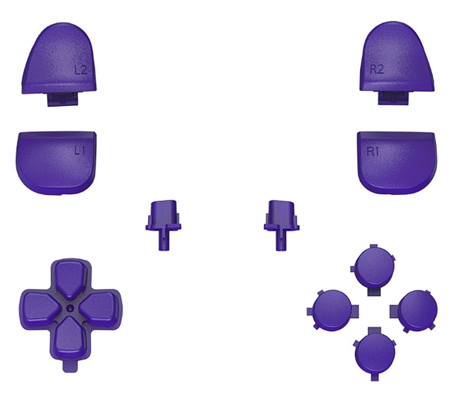 PS5 Dualsense Controller Full Button Set Matte UV Dark Purple for BDM-030