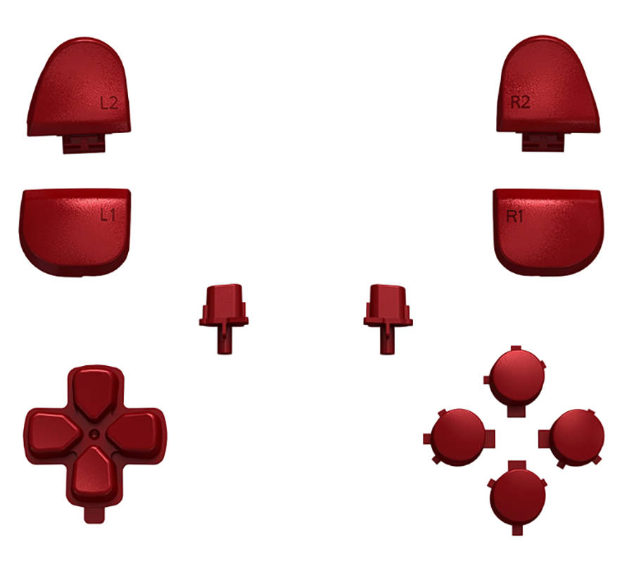 PS5 Dualsense Controller Full Button Set Matte UV Vampire Red for BDM-030