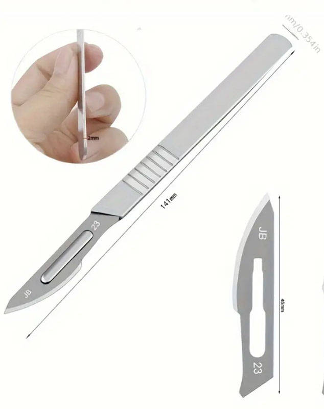 Precision Exacto Knife with 10 Sharp Scalpel Blades